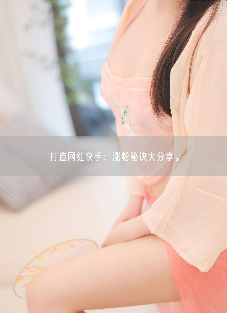 打造网红快手：涨粉秘诀大分享。